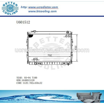 RADIATOR 1640015120 T100 93-94 For TOYOTA Manufacturer And Direct Sale!